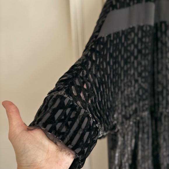 NWOT Rachel Comey Reunion Top in Black Burnout Lurex Velvet Size 6 - Picture 8 of 11